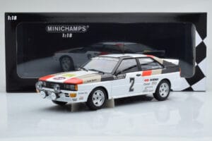 Audi Quattro Audi Sport #1 H. Mikkola / A. Hertz Winners International Swedish Rally 1981 Minichamps 1:18 155811102 Métal — image 6 sur 6