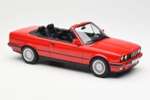 BMW 318i E30 Cabriolet Rouge Norev 1:18 183210 Métal — image 4 sur 6