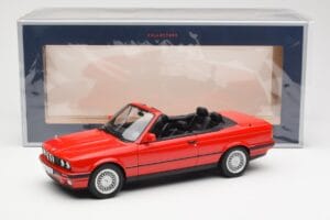 BMW 318i E30 Cabriolet Rouge Norev 1:18 183210 Métal — image 6 sur 6
