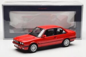 BMW 325i E30 Rouge Norev 1:18 183202 Métal — image 6 sur 6