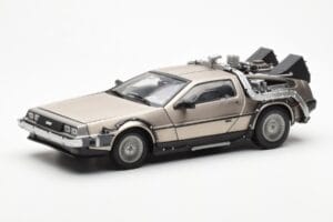 DeLorean DMC-12 Time Machine Back to the Future Argent Sun Star 1:18