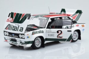 Fiat 131 Abarth Alitalia #2 W. Röhrl / C. Geistdörfer Rally Monte Carlo 1978 Kyosho 1:18 08376G Métal — image 2 sur 10