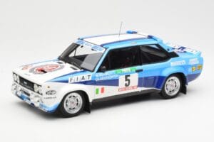 Fiat 131 Abarth #5 Team Fiat Works Rally Portugal 1980 Kyosho 1:18 08376A Métal