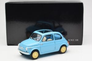 Fiat Nuova 500 Celeste Bleu Kyosho 1:18 08966LB Métal — image 8 sur 8