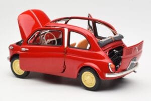 Fiat Nuova 500 Coral Rouge Kyosho 1:18 08966R Métal — image 5 sur 8