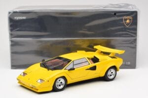 Lamborghini Countach LP 5000 Quattrovalvole Jaune Kyosho 1:18 08320Y Métal — image 8 sur 8