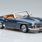 Mercedes 190 SL W121 Roadster Bleu Norev 1:18 - image 6 of 8