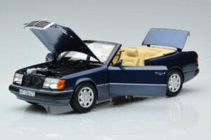 Mercedes 300 CE-24 A124 Cabriolet Nautical Bleu Édition Limitée Norev 1:18 183879 Métal — image 2 sur 7