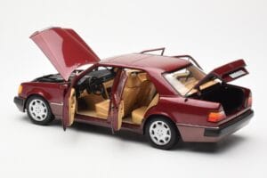 Mercedes 500E W124 Rouge Metallic Édition Concessionnaire Norev 1:18 B66040699 Métal — image 5 sur 8