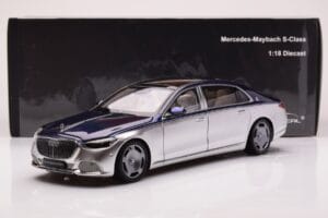 Mercedes Maybach S680 W223 Nautical Bleu Cirrus Argent Almost Real 1:18 820125 Métal — image 8 sur 8
