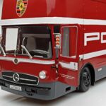 Mercedes O317 Porsche Transporter Rouge CMR 1:18 - image 4 of 12