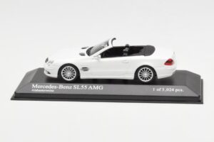 Mercedes SL 55 AMG R230 Blanc Minichamps 1:43