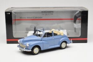 Morris Minor Cabriolet Bleu Minichamps 1:18 150137030 Métal — image 8 sur 8