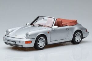 Porsche 911 964 Carrera 2 Cabriolet Argent Norev 1:18 187330 Métal