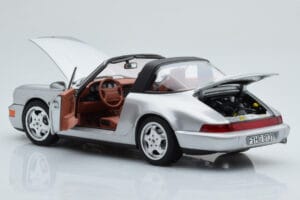 Porsche 911 964 Carrera 4 Targa Polar Argent Norev 1:18 187342 Métal — image 3 sur 9