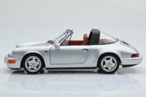 Porsche 911 964 Carrera 4 Targa Polar Argent Norev 1:18 187342 Métal — image 6 sur 9