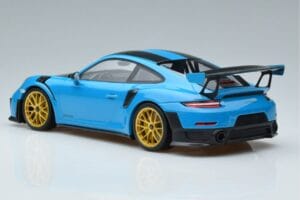 Porsche 911 991.2 GT3 RS Weissach Package Miami Bleu Jantes Or Minichamps 1:18 153068310 Métal — image 5 sur 6