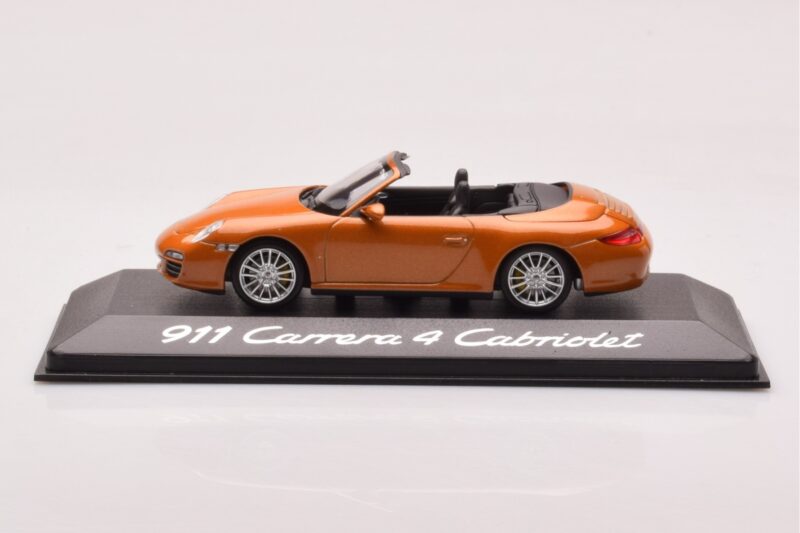 Porsche 911 997 Carrera 4 Cabriolet Orange Métallique Minichamps 1:43