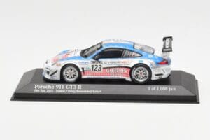 Porsche 911 997 GT3 R Cybernet #123 Fumal / Thiry / Rosenlad / Lefort 24 Hours of Spa 2011 Minichamps 1:43