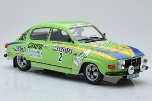 Saab 96 V4 #2 S. Blomqvist / H. Sylvan Rally Sweden 1976 IXO 1:18 18RMC085B Métal — image 4 sur 6
