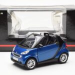 Smart Fortwo 451 Cabrio Bleu & Noir Minichamps 1:18 - image 8 of 8