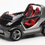 Smart Fortwo Crossblade Cabriolet Argent Noir Kyosho 1:18