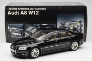 Audi A8 D3 W12 Noir Kyosho 1:18 09212BK Métal — image 8 sur 8