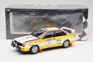 Audi Quattro A2 Audi Sport #1 W. Röhrl / C. Geistdörfer DNF Sanyo Rally of New Zealand 1984 Minichamps 1:18 155841101 Métal — image 6 sur 6