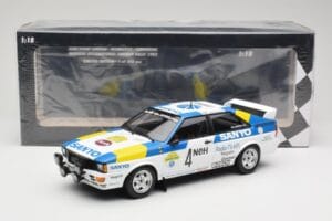 Audi Quattro #4 S. Blomqvist / B. Cederberg Audi Sport Sweden Winners International Swedish Rally 1982 Minichamps 1:18 155821 — image 6 sur 6