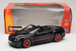 Bentley Continental Supersports ISR Cabriolet Noir Avec Jantes Rouges Bburago 1:18 18-11035 Métal — image 8 sur 8