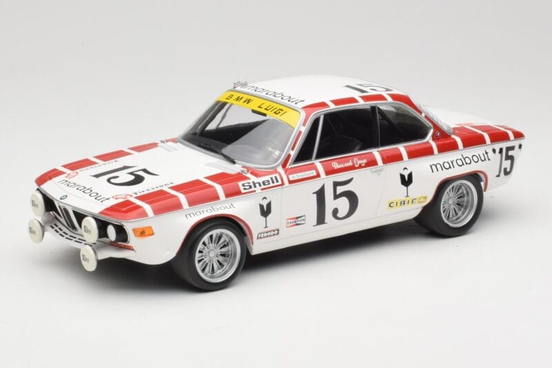 BMW 2800 CS E9 #15 Team Marabout Gaye / S. Braillard 24 Hours of Spa 1972 Minichamps 1:18 155722715 Métal