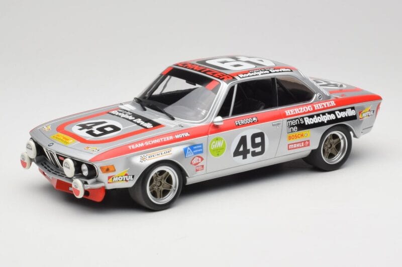 BMW 2800 CS E9 #49 Team Schnitzer G. Herzog / H. Heyer 24 Hours of Spa 1972 Minichamps 1:18 155722749 Métal