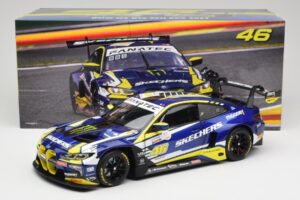 BMW M4 GT3 G82 #46 A. Farfus / V. Rossi Team WRT 24 Hours of Spa 2023 Minichamps 1:18 113232646 Métal — image 8 sur 8