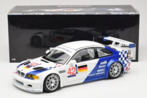 BMW M3 E46 GTR #42 J. Lehto / J. Muller ELMS 2001 Minichamps 1:18 100012192 Métal — image 8 sur 8