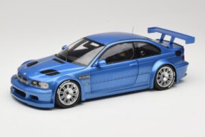 BMW M3 E46 GTR Street Bleu Minichamps 1:18 80430302540 Métal