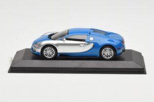 Bugatti Veyron Centenaire Bleu Métallique Argent Minichamps 1:43 400110850 Métal