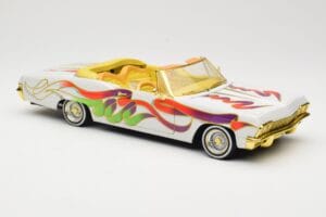 Chevrolet Impala Lowrider White Metallic Hot Wheels 1:18 27635 Métal — image 6 sur 8