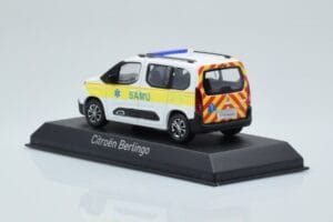 Citroen Berlingo Ambulance SAMU Blanc Jaune Norev 1:43 155769 Métal — image 3 sur 4