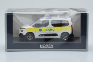 Citroen Berlingo Ambulance SAMU Blanc Jaune Norev 1:43 155769 Métal — image 4 sur 4