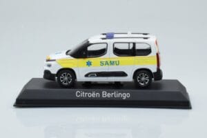 Citroen Berlingo Ambulance SAMU Blanc Jaune Norev 1:43 155769 Métal
