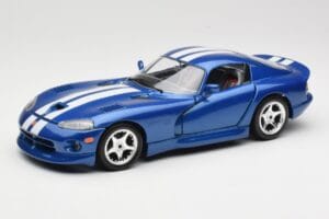 Dodge Viper GTS SR II Bleu avec Bandes Blanches Bburago 1:18 3330 Métal