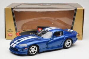 Dodge Viper GTS SR II Bleu avec Bandes Blanches Bburago 1:18 3330 Métal — image 8 sur 8