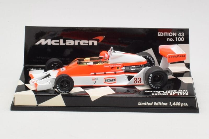 McLaren Ford M26 B. Giacomelli British GP 1978 Minichamps 1:43 530784333 Métal