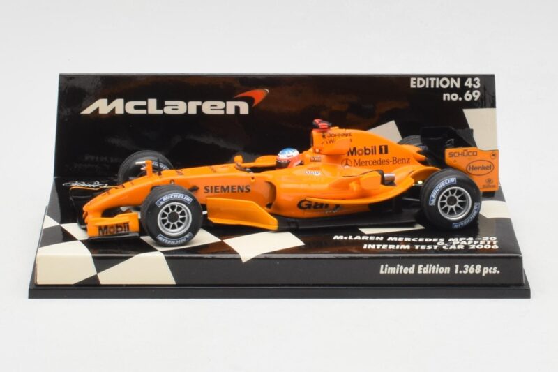 McLaren Mercedes MP4-20 G. Paffett Test Car 2006 Minichamps 1:43 530064395 Métal