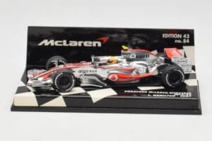 McLaren Mercedes MP4-22 #2 L. Hamilton Race Car 2007 Minichamps 1:43 530074302 Métal