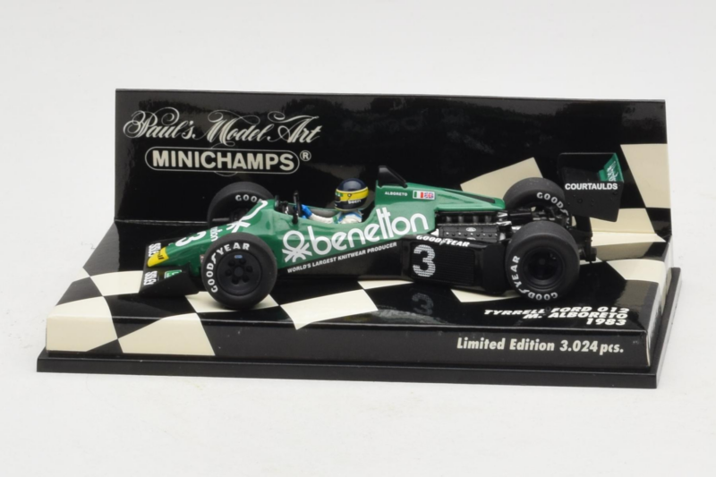 Tyrrell 012 Ford #3 M. Alboreto F1 1983 Minichamps 1:43 400830003 Métal
