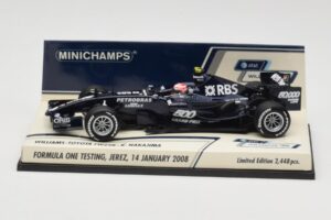 Williams Toyota FW29B K. Nakajima Jerez Test 14 Janvier 2008 Minichamps 1:43 400080108 Métal