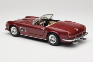 Ferrari 250 GT California Spider LWB Rouge Bordeaux Hot Wheels 1:18 25727 Métal — image 7 sur 8