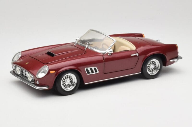 Ferrari 250 GT California Spider LWB Rouge Bordeaux Hot Wheels 1:18 25727 Métal