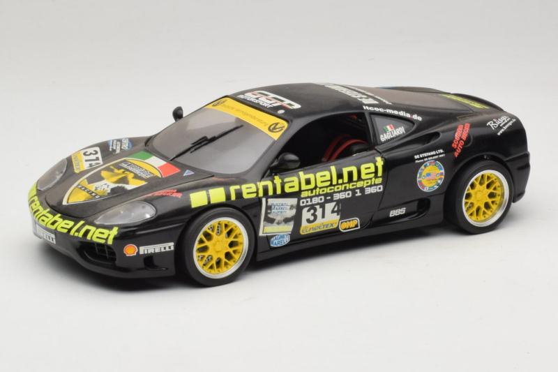 Ferrari 360 Modena Rentabel #314 Gagliardi Noir Bburago 1:18 3378-B1 Métal